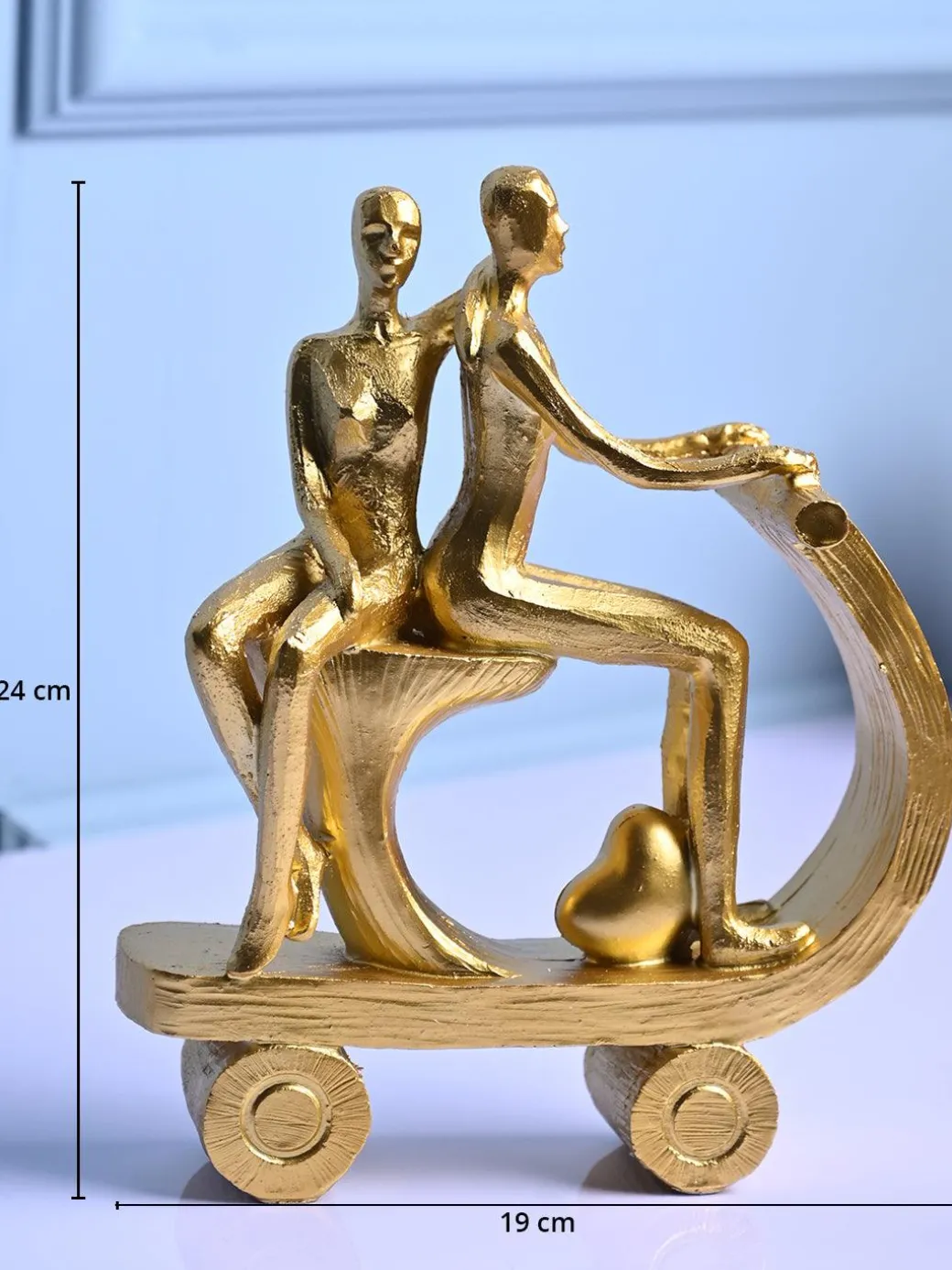 Golden Scooter Decor Object - Vintage Vibes