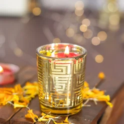Golden T-Lite Holder Set Of 3