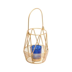 Golden Woven Wire T-Lite Holder