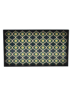 Green & Black Rectangular Tray with handle - Market99