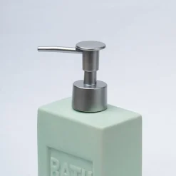 Green Ceramic Liquid Soap Dispenser - Plain, Bath Accessories