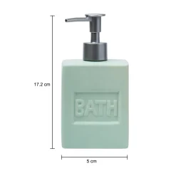 Green Ceramic Liquid Soap Dispenser - Plain, Bath Accessories