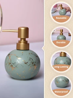 Green Ceramic Soap Dispenser