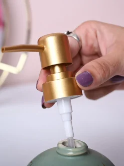 Green Ceramic Soap Dispenser
