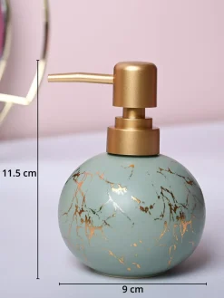 Green Ceramic Soap Dispenser