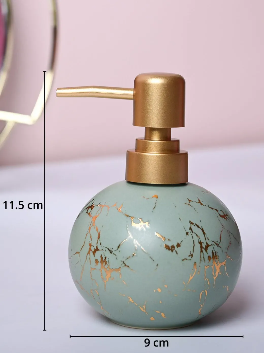 Green Ceramic Soap Dispenser