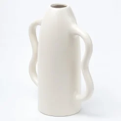 Grey Ceramic Curvy Vase - Curvy, Flower Holder
