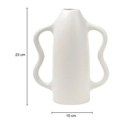Grey Ceramic Curvy Vase - Curvy, Flower Holder
