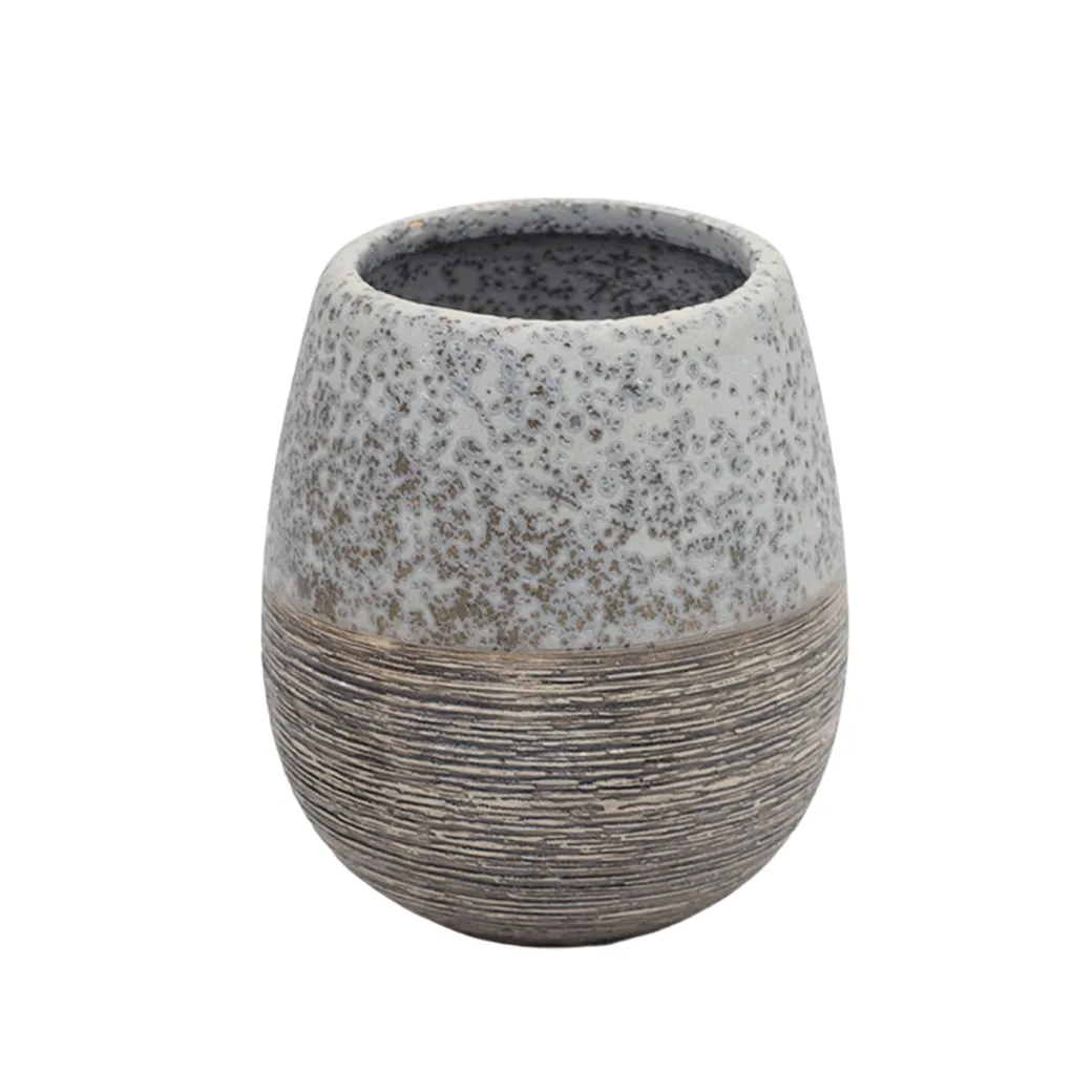 Grey Ceramic Pear Shaped Bathroom Set - Matte, Stone Finish