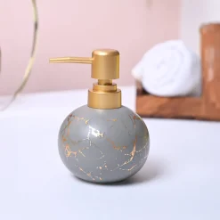 Grey Ceramic Soap Dispenser