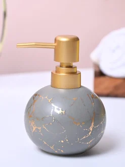 Grey Ceramic Soap Dispenser
