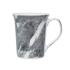 Grey Coffee Mug - 380 Ml, Marble Finish