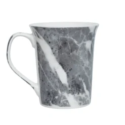 Grey Coffee Mug - 380 Ml, Marble Finish