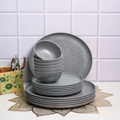 Grey Dinner Sets - 20 Pcs