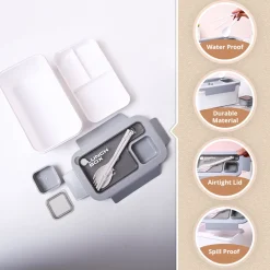 Grey Lunch Box Set (1200ml + 40ml)