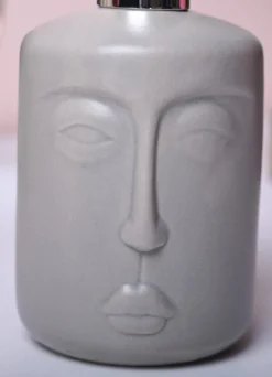 Grey Matte Face Soap Dispenser - Cylindrical Shape