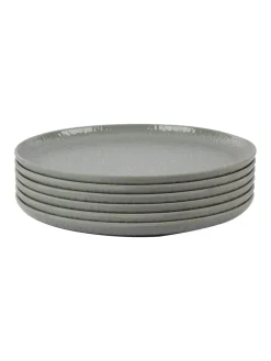 Grey Melamine Round Quarter Plate – Set of 6