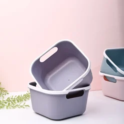 Grey Square Baskets (Set of 2)