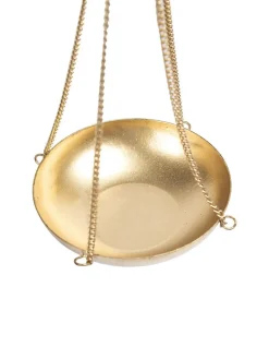 Hanging Gold Glass Flower Candle Holder