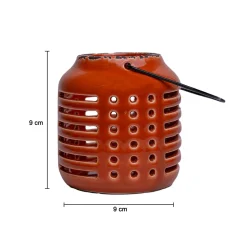 Hanging Tealight Candle Holder - Orange