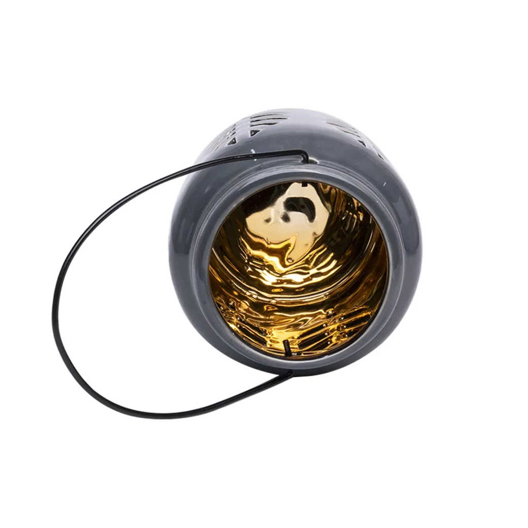 Hanging Tealight Holder - Ceramic & Black