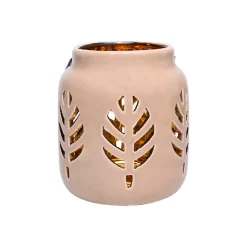 Hanging Tealight Holder - Ceramic & Brown