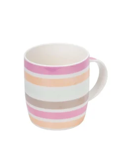 Horizontal Stripes Ceramic Coffee Mug - 350mL, Multi