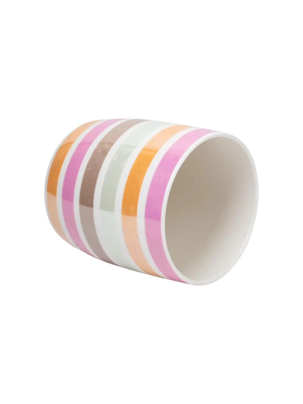 Horizontal Stripes Ceramic Coffee Mug - 350mL, Multi