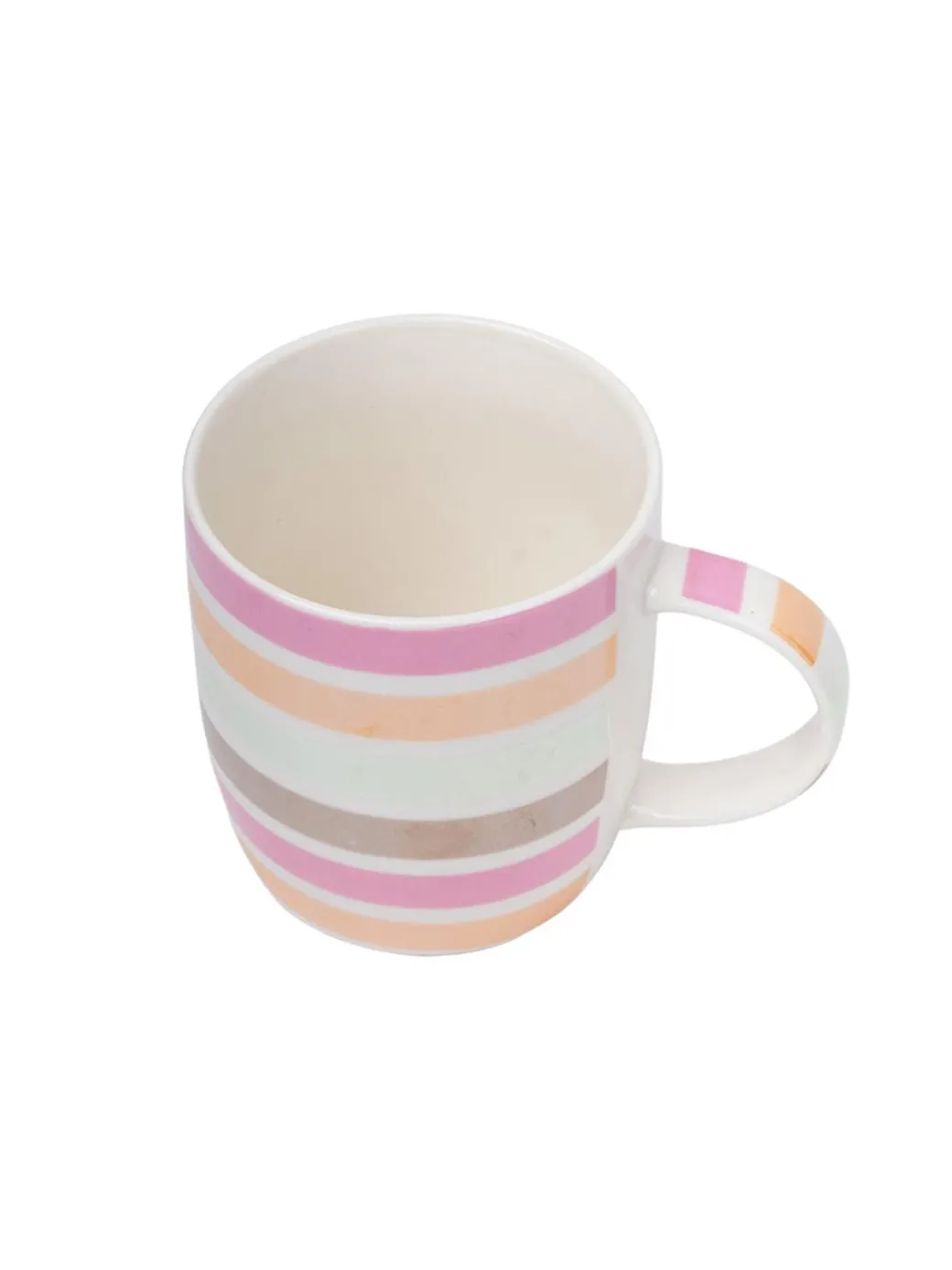 Horizontal Stripes Ceramic Coffee Mug - 350mL, Multi