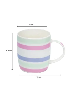 Horizontal Stripes Pattern Coffee Mug - 350mL, Multi