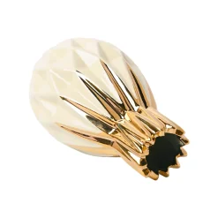 Ivory & Golden Geometric Vase