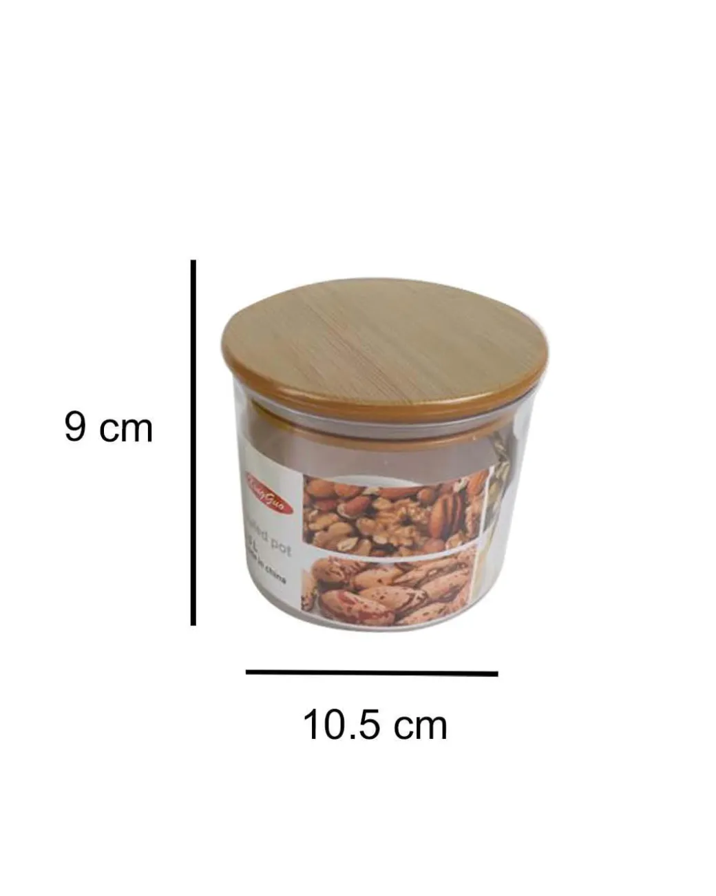 Jar with Airtight Lid, Brown, Plastic, 500 mL