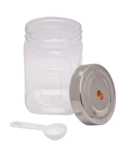Jars, Transparent, Plastic, Set of 4, 500 mL
