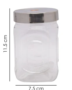 Jars, Transparent, Plastic, Set of 4, 500 mL