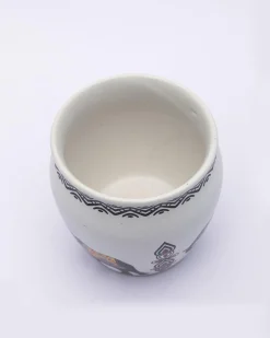 Kulhads, Hand Painted, Handmade, Indian Traditional Style Kulhad, Off White Colour, Ceramic, Set of 6, 130 mL