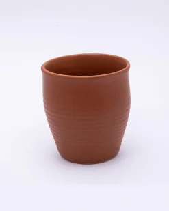 Kulhads, Handmade Indian Traditional Style Kulhad, In-Ring Design, Terracotta Colour, Ceramic, Set of 6, 130 mL
