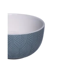 Lagoon Ceramic Bowl - 580Ml, Leaf Pattern
