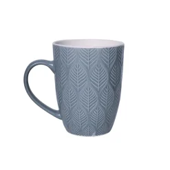 Lagoon Ceramic Mug - 360Ml, Leaf Pattern