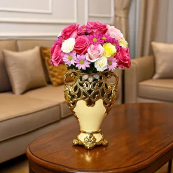 Large Rococo Ceramic Floor Vase