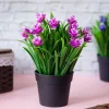 Lavender Artificial Flower With Pot