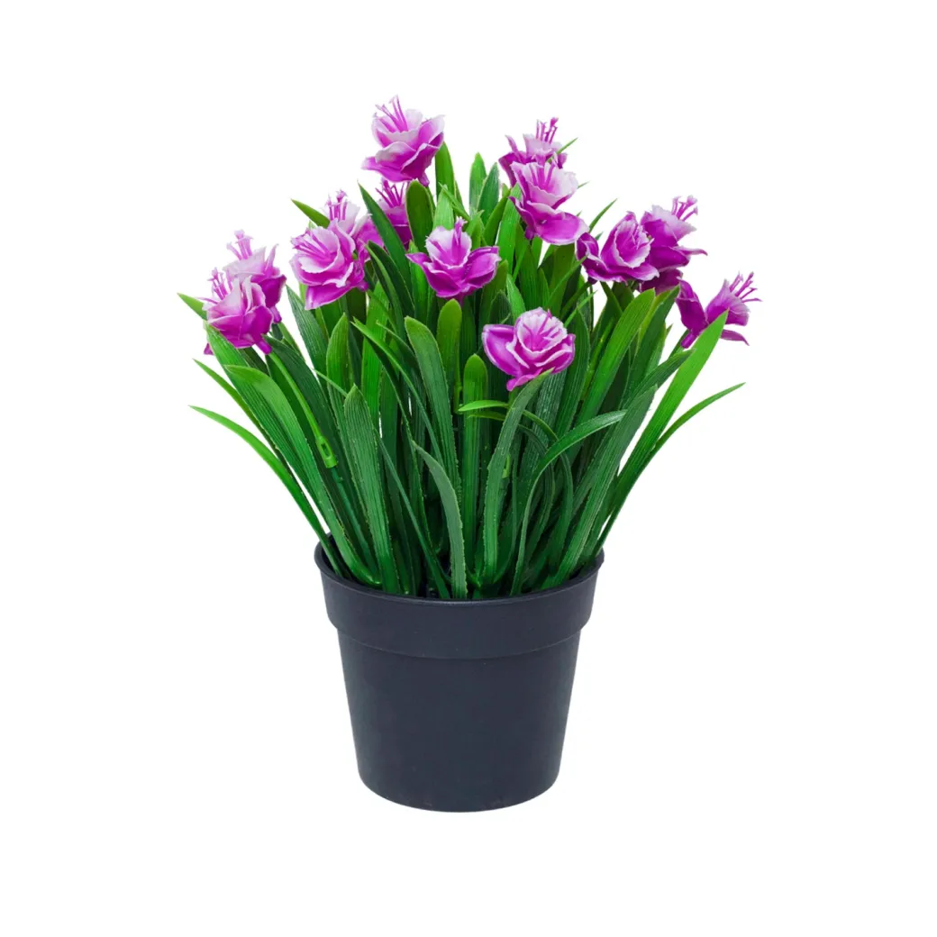 Lavender Artificial Flower With Pot