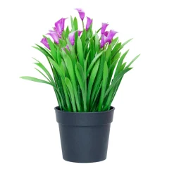 Lavender Artificial Flower With Pot