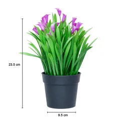 Lavender Artificial Flower With Pot