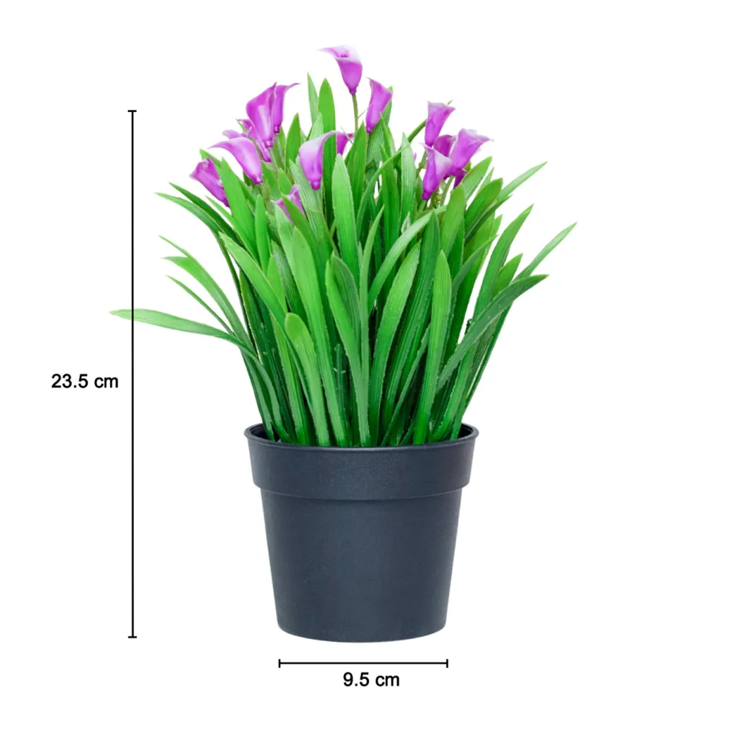 Lavender Artificial Flower With Pot