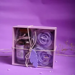 Lavender Flower Candles & Potpourri Set