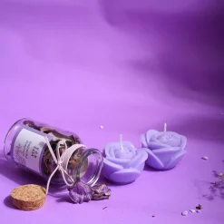 Lavender Flower Candles & Potpourri Set