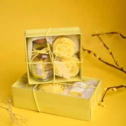 Lemon Rain Flower Candles & Potpourri Set