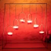 Lighting Hanging Votive T-Light Holder, 6 Votives, Diwali Lighting, Golden Colour, Iron
