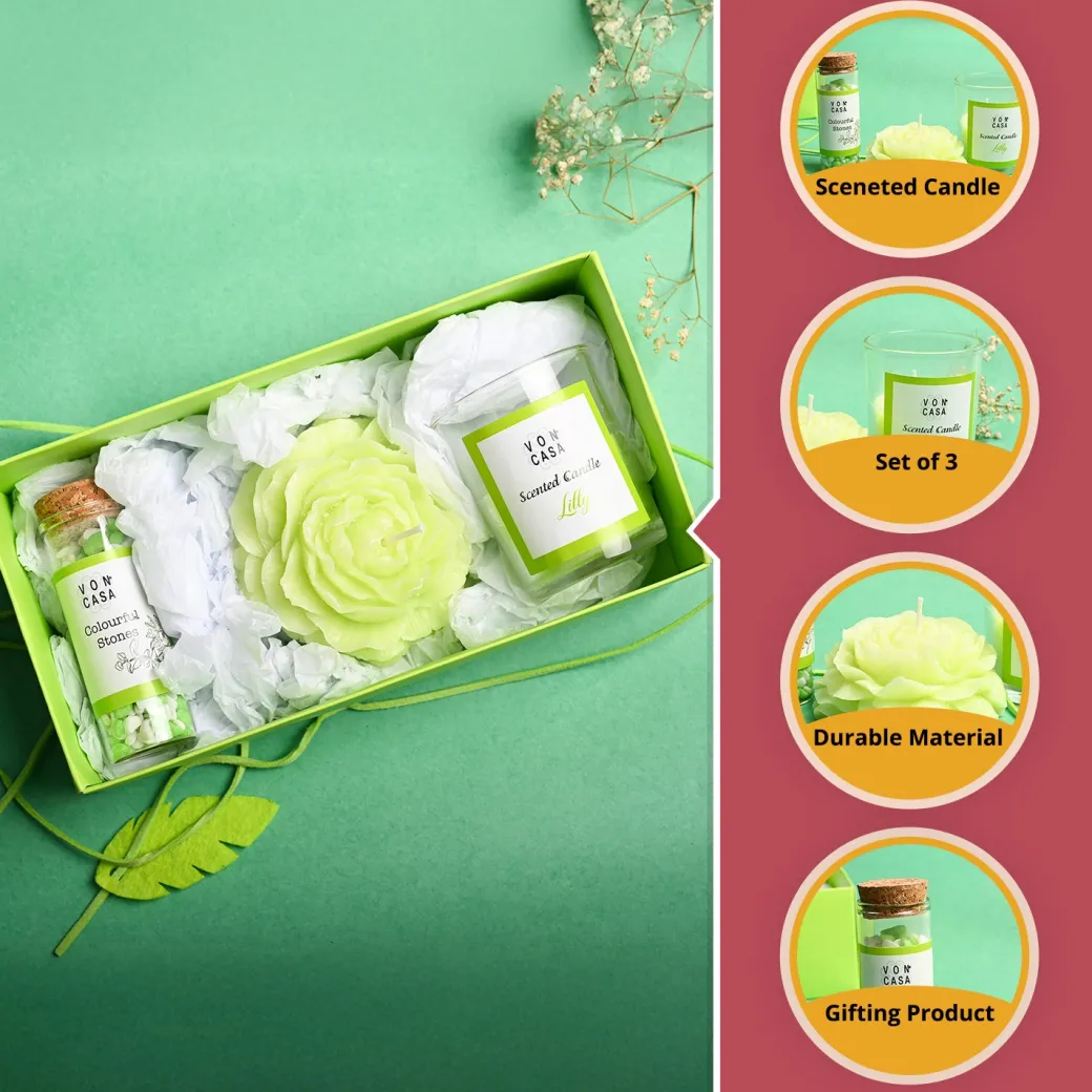 Lily Fragrance Candle Gift Set