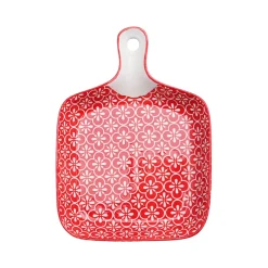 Mandala Ceramic Platter With Handle